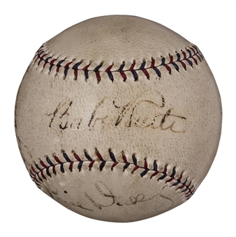 1931 New York Yankees Team Signed Baseball With 6 Signatures Including Ruth, Gehrig, & Lazzeri (Beckett)